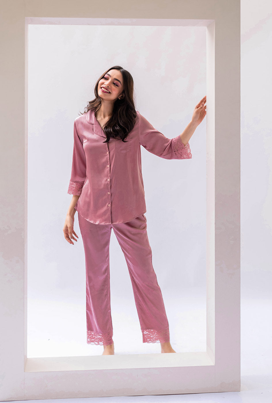 Satin Mr Price Female Pyjamas Pink Satin Pyjama Set – House Of Dreams
