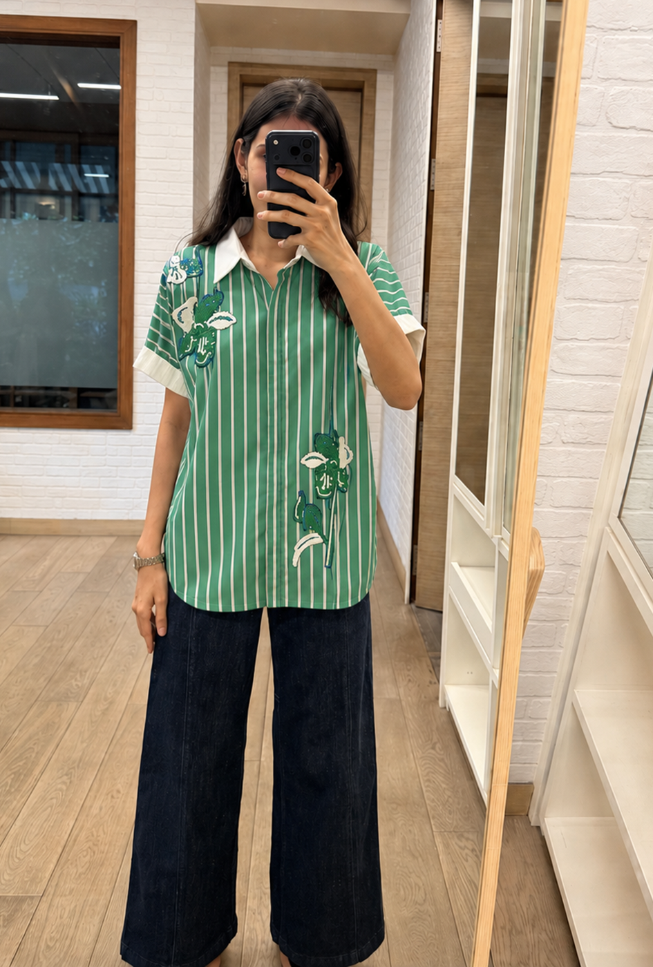 Azure Green Stripes Shirt