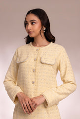 Amore' Crop Jacket Set| Yellow