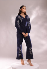 Nriti Shah In Milano Navy Coord Set