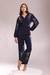 Nriti Shah In Milano Navy Coord Set