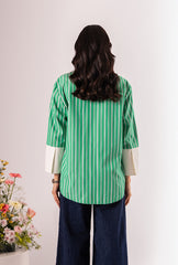 Fleur Green Stripes Shirt