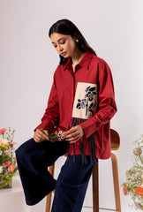 Wild Flower Brick Red  Shirt