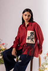 Wild Flower Brick Red  Shirt