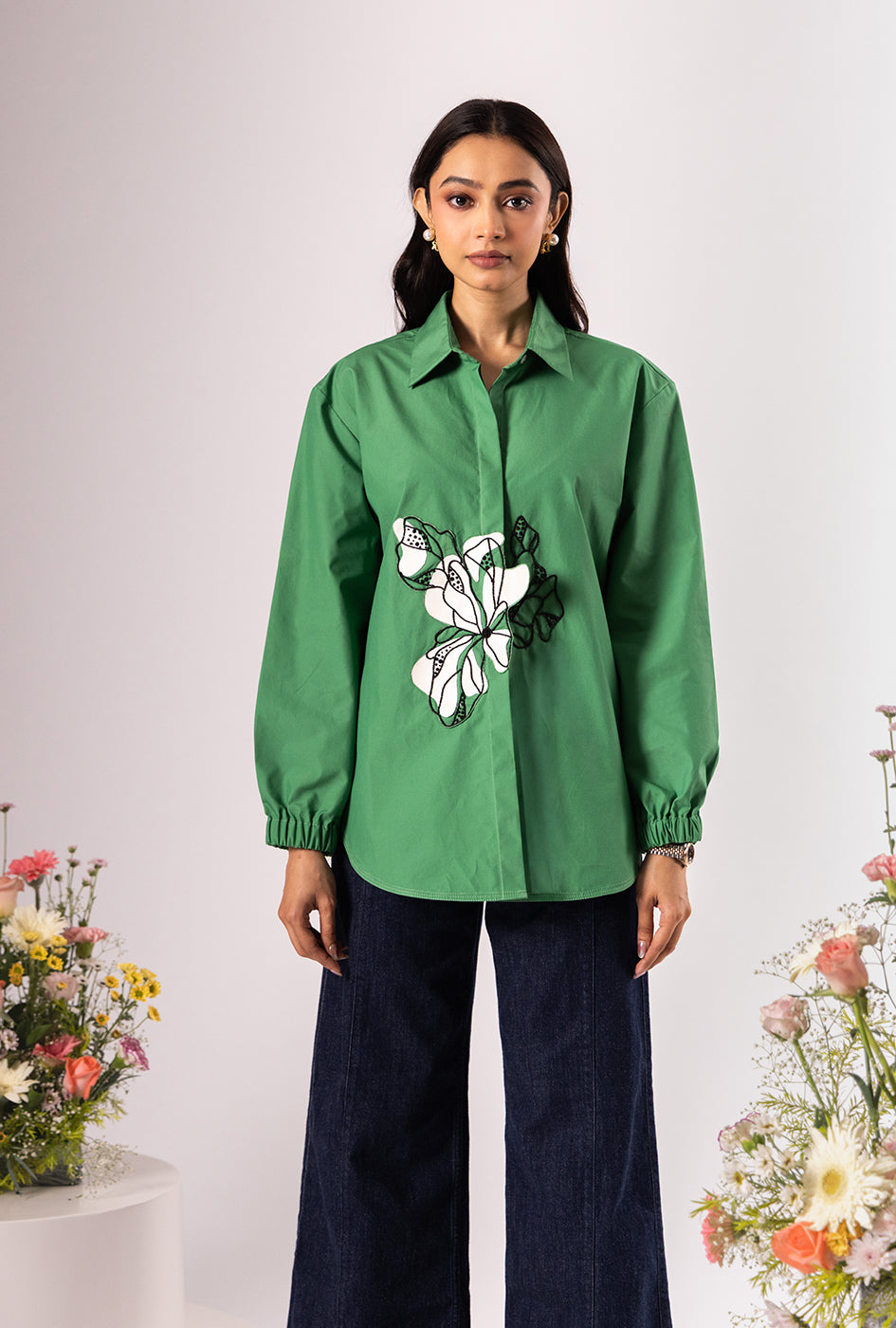 Fleur Green Shirt