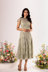 Amore' Sage Green Lacey Dress