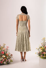 Amore' Sage Green Lacey Dress