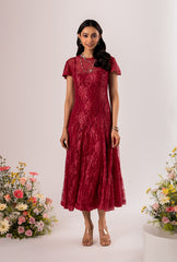 Amore' Red Lacey Dress
