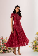 Amore' Red Lacey Dress