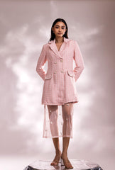 Soho Tweed Blazer Dress|Pink