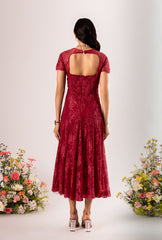 Amore' Red Lacey Dress
