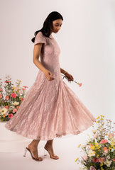 Amore' Pink  Lacey Dress