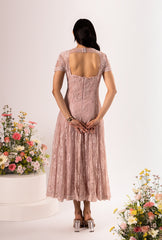 Amore' Pink  Lacey Dress