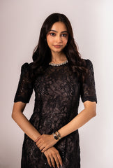 Celeste Black Lacey Dress