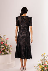 Celeste Black Lacey Dress