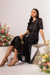 Celeste Black Lacey Dress