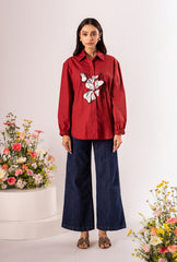 Fleur Brick Red Shirt