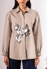Fleur Taupe Shirt