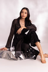 Organza Black Bling On Coord Set