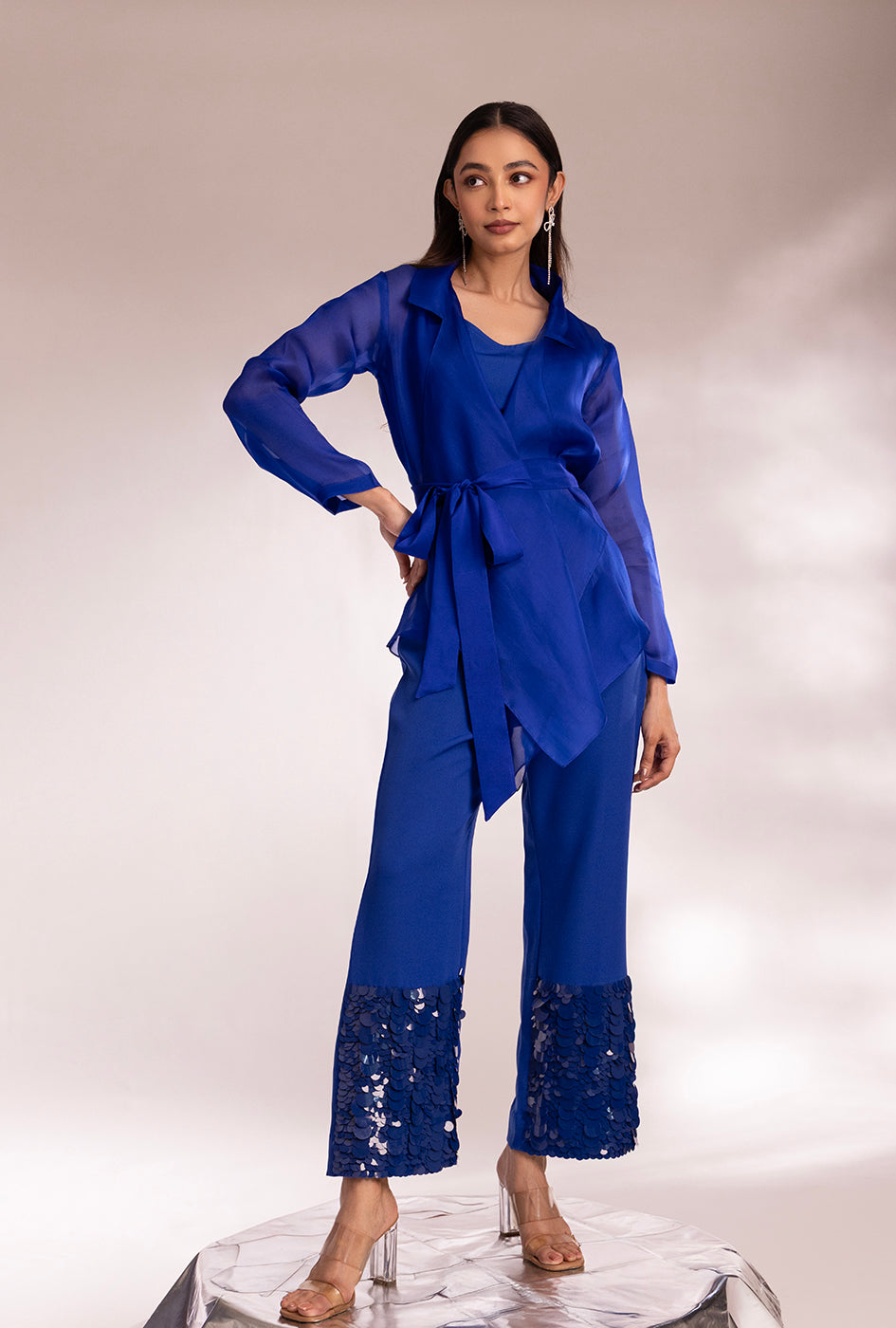 Organza Bling On Coord Set 1.0 | Cobalt Blue