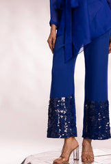 Organza Cobalt Blue Bling On Coord Set