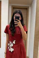 Fleur Brick Red Dress