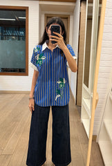 Azure Blue Stripes Shirt