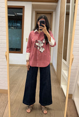 Fleur Red Stripes Shirt