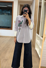Maison Bloom Mauve Stripes Shirt