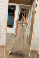 Fleur Taupe Skirt Set