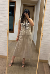 Fleur Taupe Skirt Set