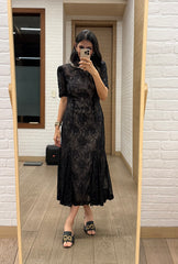 Celeste Black Lacey Dress