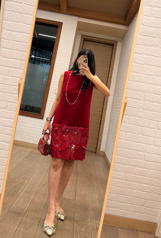 Bling On Dress |Merlot