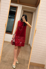 Bling On Merlot Dress