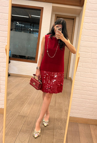 Bling On Dress |Merlot