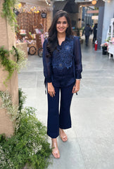 Lacey Bib Navy Set