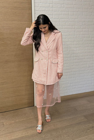 Soho Blazer Dress|Pink