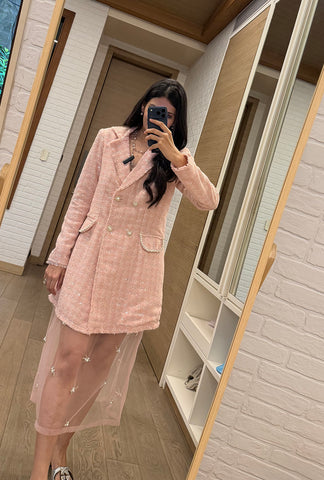 Soho Blazer Dress|Pink