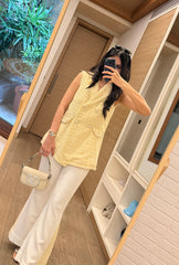 Soho Sleeveless Jacket Set |Yellow