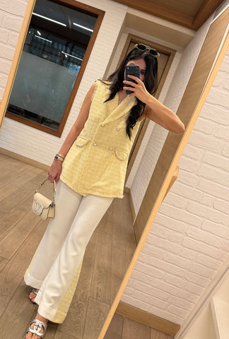 Soho Sleeveless Jacket |Yellow