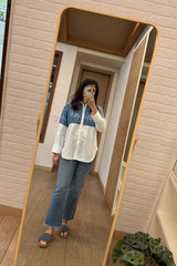 Mitali Wadhwa In Celestial Blue & White Pearls Shirt