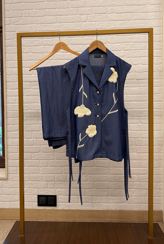 Summer Bloom Denim Jacket Set