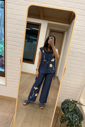 Summer Bloom Denim Jacket Set