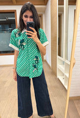 Azure Green Stripes Shirt