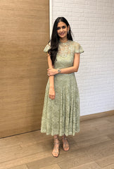 Amore' Sage Green Lacey Dress