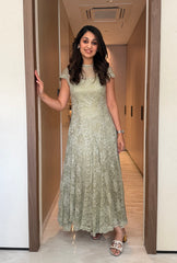Amore' Sage Green Lacey Dress