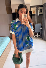 Azure Blue Stripes Shirt