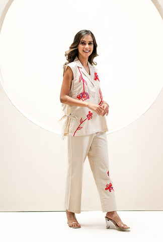Summer Bloom Jacket Set |Linen 2.0