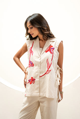 Summer Bloom Jacket Set |Linen 2.0