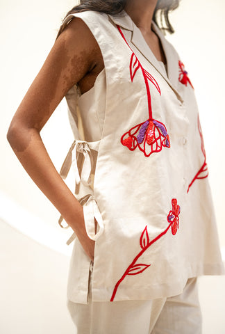 Summer Bloom Jacket Set |Linen 2.0